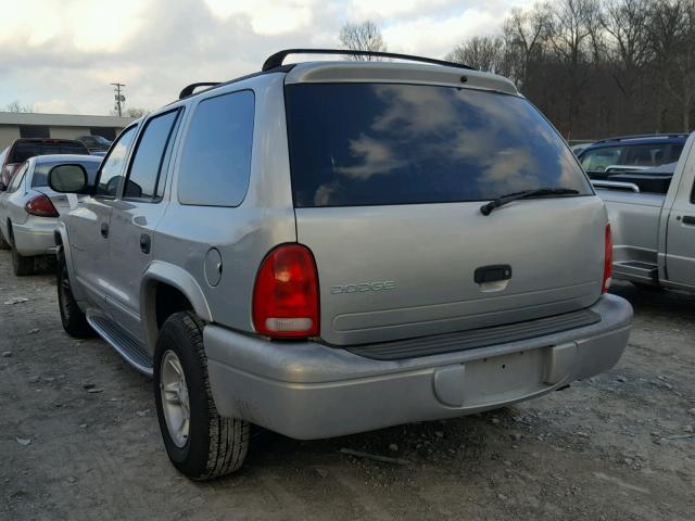 1B4HR28Y3YF150804 - 2000 DODGE DURANGO SILVER photo 3