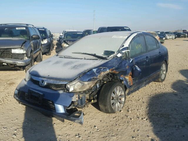2HGFA16859H531134 - 2009 HONDA CIVIC EX ლურჯი ფოტო 2