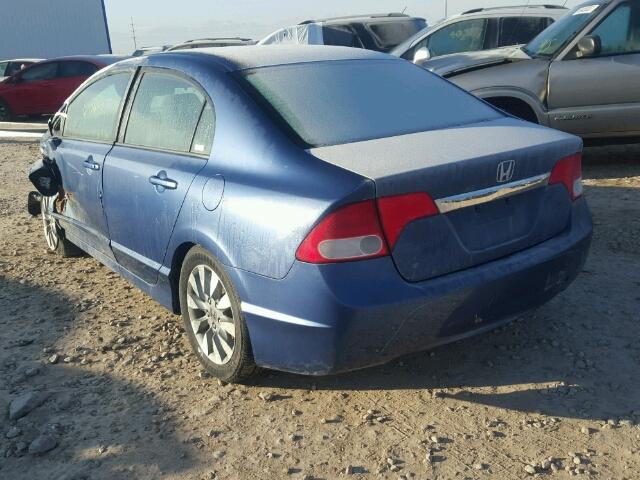 2HGFA16859H531134 - 2009 HONDA CIVIC EX BLUE photo 3