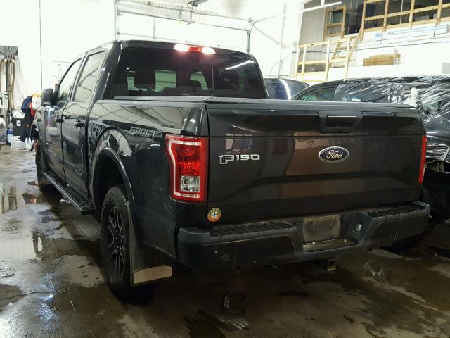 1FTEW1EG6FFB39216 - 2015 FORD F150 SUPER BLACK photo 3