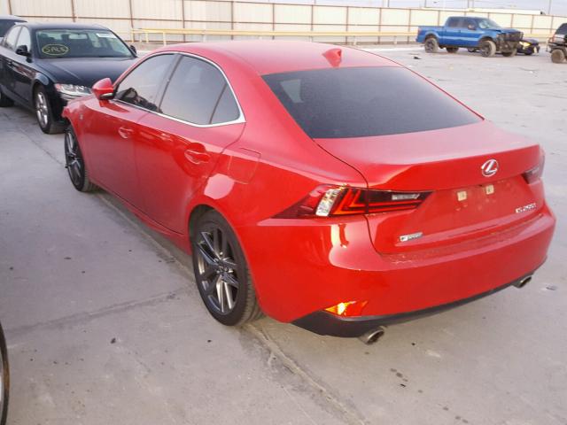 JTHBA1D21G5032510 - 2016 LEXUS IS 200T RED photo 3