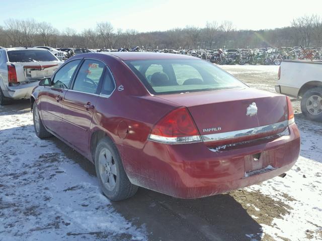 2G1WT58K369165763 - 2006 CHEVROLET IMPALA LT RED photo 3