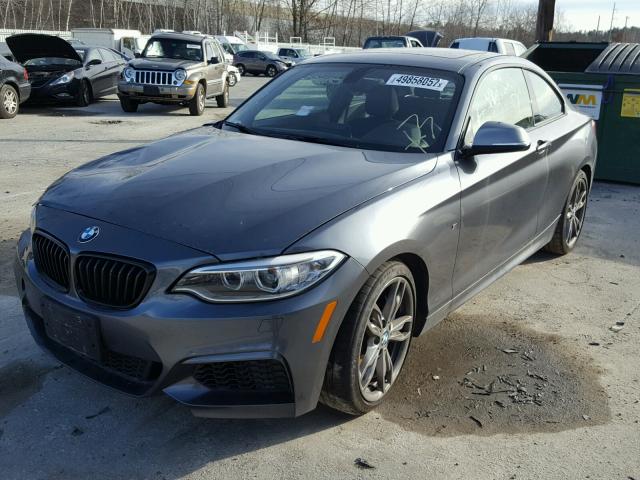 WBA1J7C53EVX33636 - 2014 BMW M235I GRAY photo 2