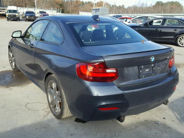 WBA1J7C53EVX33636 - 2014 BMW M235I GRAY photo 3