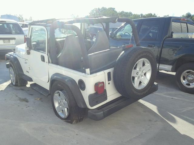 1J4FY19S7WP717454 - 1998 JEEP WRANGLER / WHITE photo 3