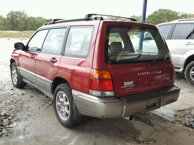 JF1SF6553WH768201 - 1998 SUBARU FORESTER S RED photo 3