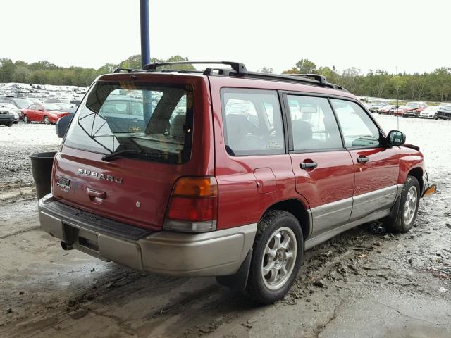 JF1SF6553WH768201 - 1998 SUBARU FORESTER S RED photo 4