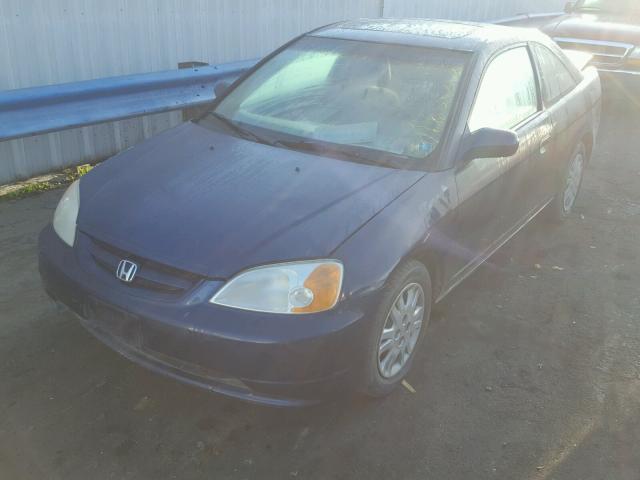 1HGEM21992L027316 - 2002 HONDA CIVIC EX BLUE photo 2