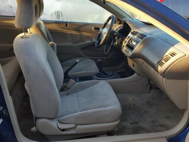 1HGEM21992L027316 - 2002 HONDA CIVIC EX BLUE photo 5