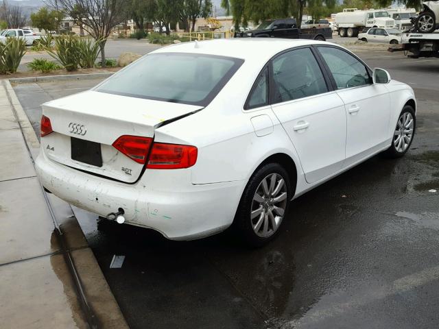 WAUSF78K29N043029 - 2009 AUDI A4 PREMIUM WHITE photo 4