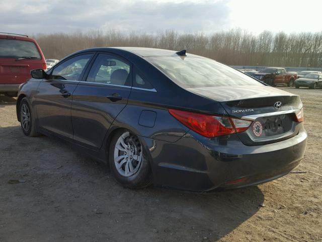 5NPEB4AC1CH345982 - 2012 HYUNDAI SONATA GLS BLUE photo 3