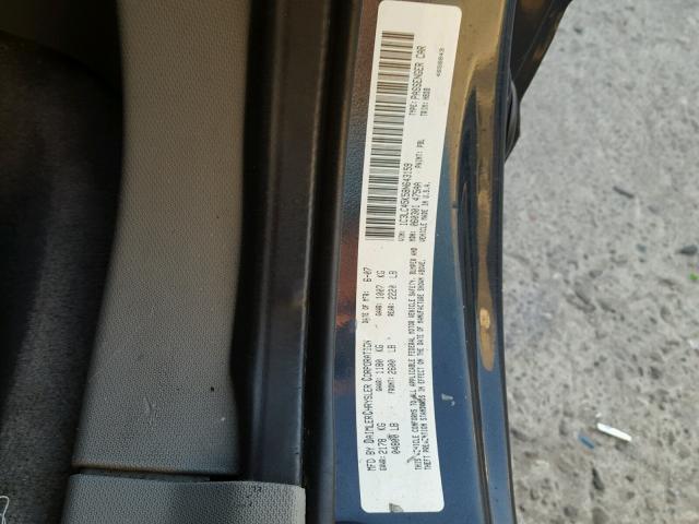 1C3LC45K58N643159 - 2008 CHRYSLER SEBRING BLUE photo 10