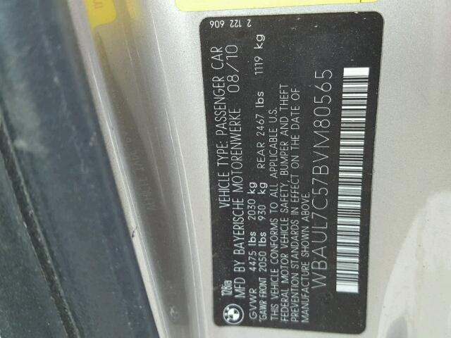 WBAUL7C57BVM80565 - 2011 BMW 128 I BEIGE photo 10