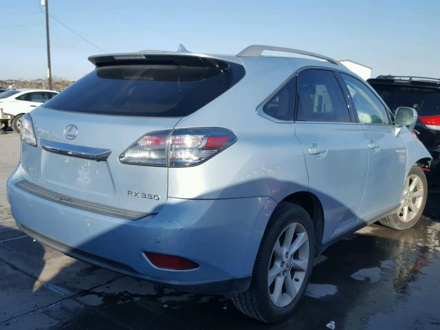 2T2ZK1BA2AC018550 - 2010 LEXUS RX 350 BLUE photo 4