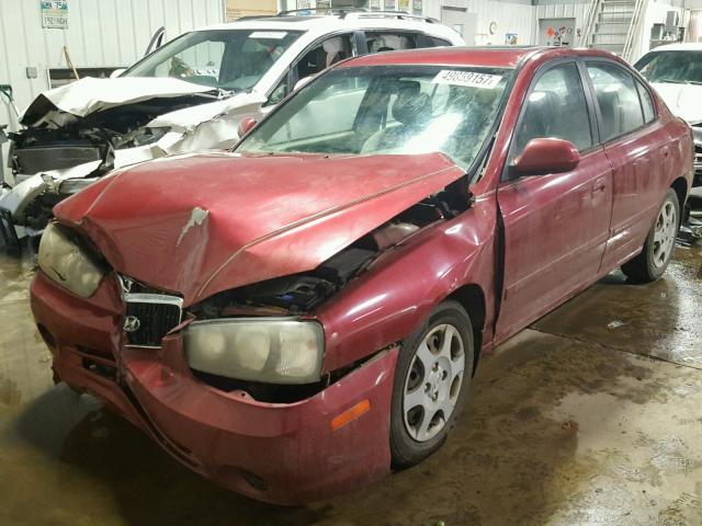 KMHDN45DX2U334274 - 2002 HYUNDAI ELANTRA GL MAROON photo 2