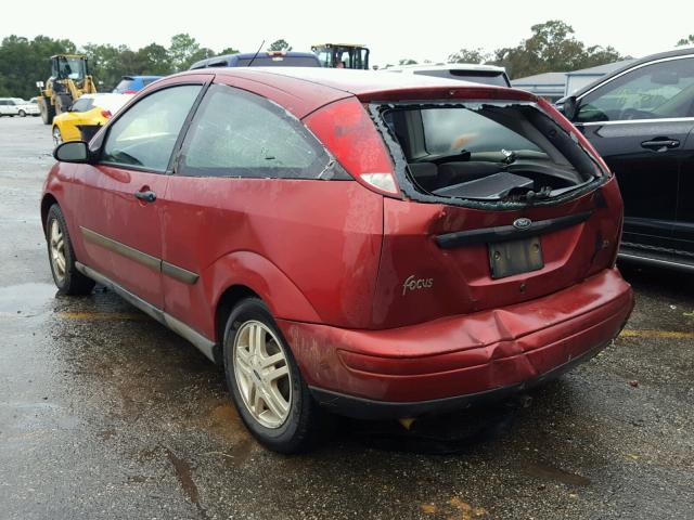 3FAFP3131YR165198 - 2000 FORD FOCUS ZX3 RED photo 3