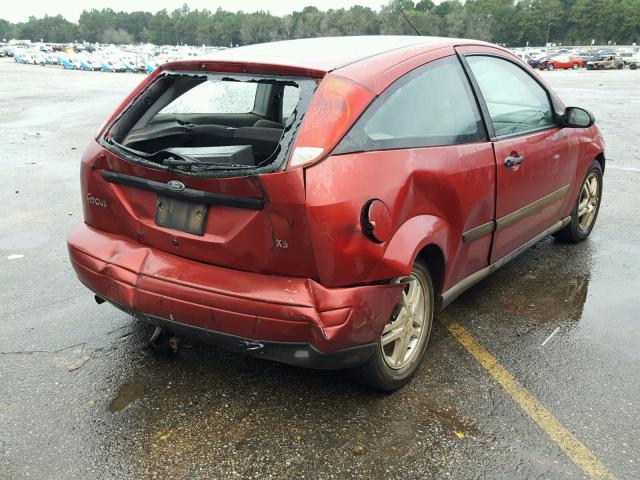 3FAFP3131YR165198 - 2000 FORD FOCUS ZX3 RED photo 4