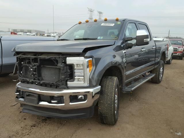 1FT8W3BT0HED41780 - 2017 FORD F350 SUPER GRAY photo 2