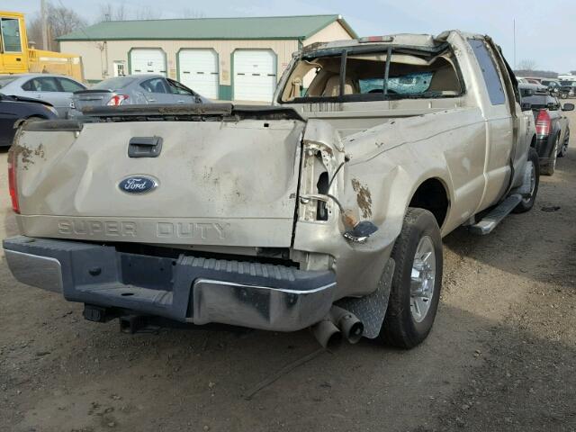 1FTSX20R08EB19695 - 2008 FORD F250 SUPER TAN photo 4