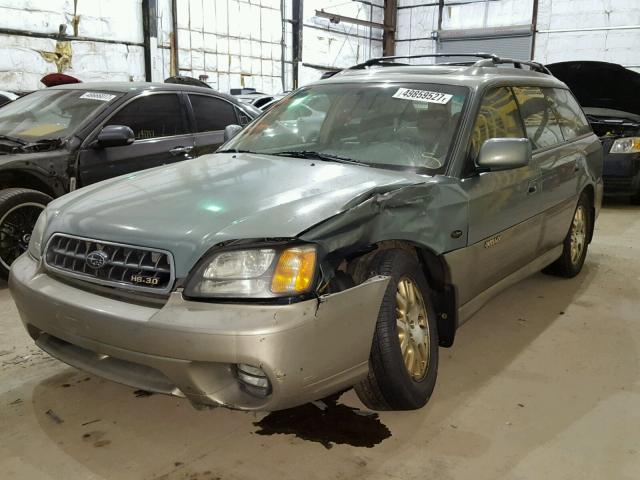 4S3BH806637634378 - 2003 SUBARU LEGACY OUT GREEN photo 2