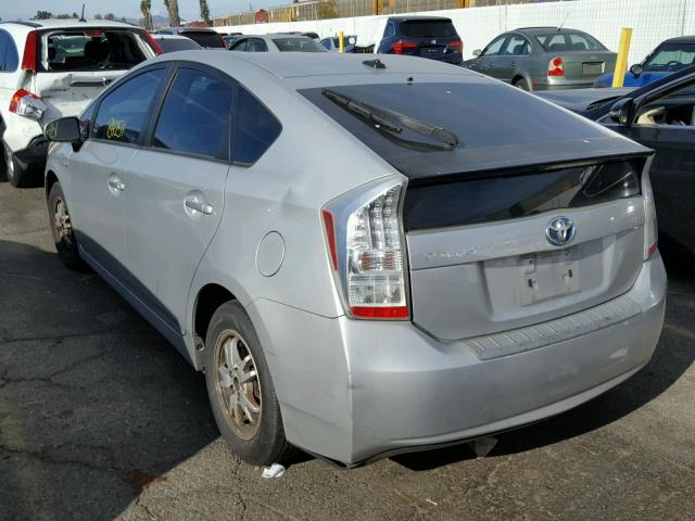 JTDKN3DU2A0034404 - 2010 TOYOTA PRIUS SILVER photo 3