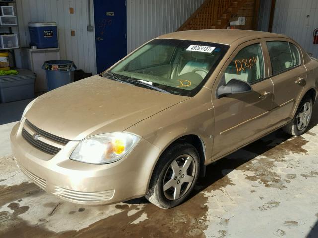 1G1AK55F667691911 - 2006 CHEVROLET COBALT LS GOLD photo 2