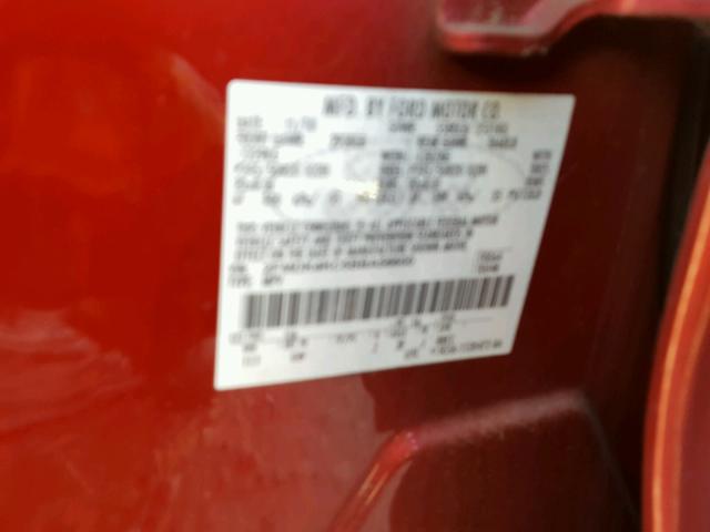 2FMDK4KC5BBA58600 - 2011 FORD EDGE LIMIT RED photo 10