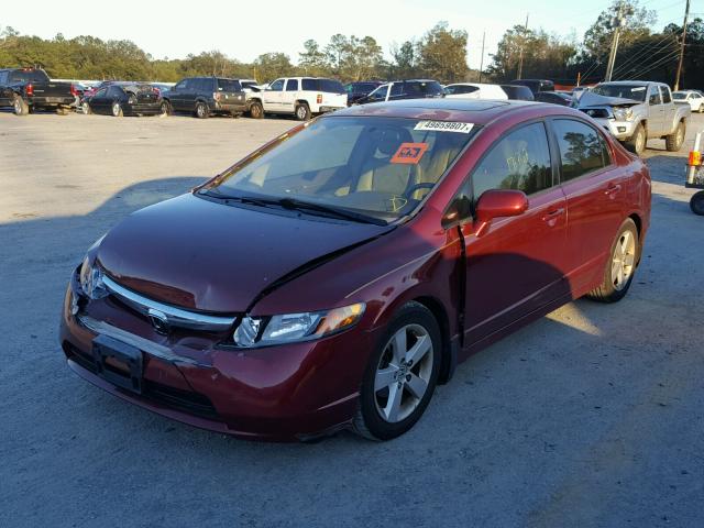 2HGFA16918H502902 - 2008 HONDA CIVIC EXL MAROON photo 2
