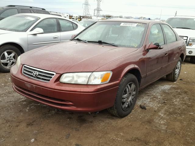 4T1BF22K41U969307 - 2001 TOYOTA CAMRY LE BURGUNDY photo 2