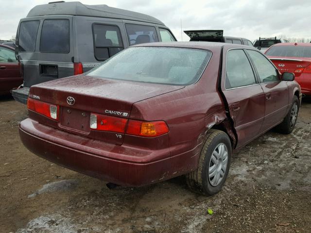 4T1BF22K41U969307 - 2001 TOYOTA CAMRY LE BURGUNDY photo 4