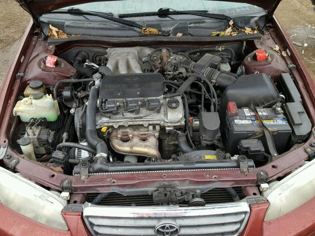 4T1BF22K41U969307 - 2001 TOYOTA CAMRY LE BURGUNDY photo 7