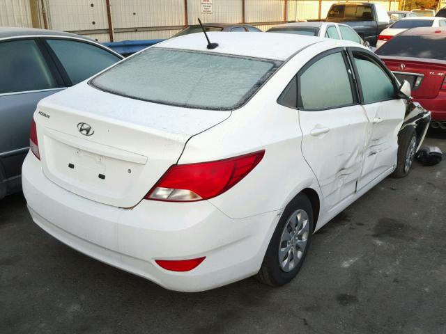 KMHCT4AE6GU149808 - 2016 HYUNDAI ACCENT SE WHITE photo 4