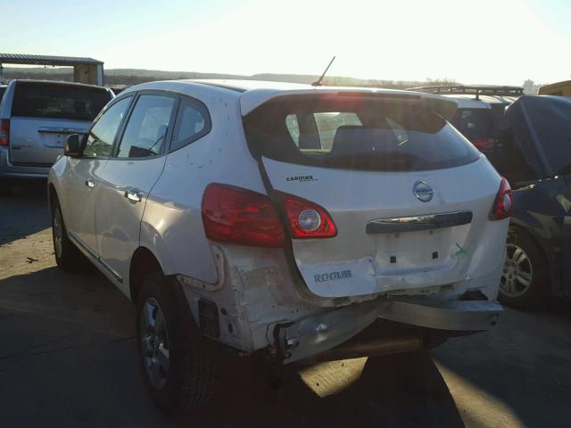 JN8AS5MT1DW527827 - 2013 NISSAN ROGUE S WHITE photo 3