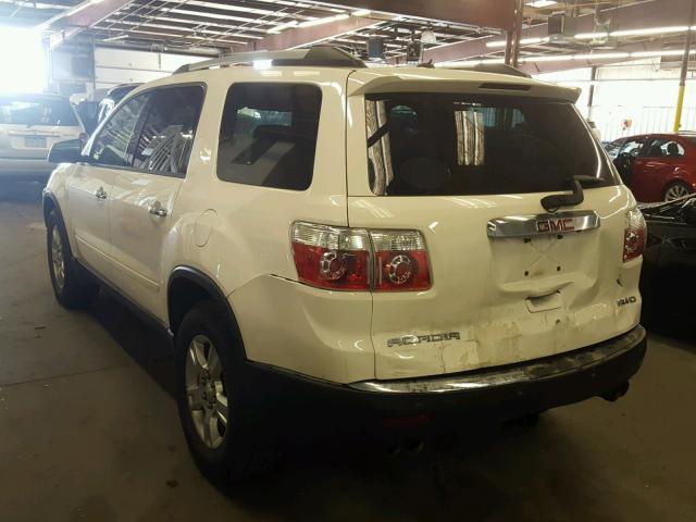 1GKKVPED2CJ168420 - 2012 GMC ACADIA SLE WHITE photo 3