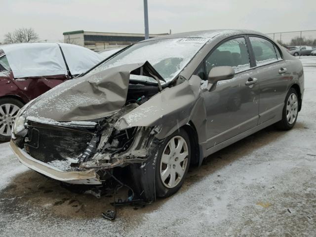 1HGFA16596L096011 - 2006 HONDA CIVIC LX GRAY photo 2