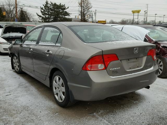 1HGFA16596L096011 - 2006 HONDA CIVIC LX GRAY photo 3