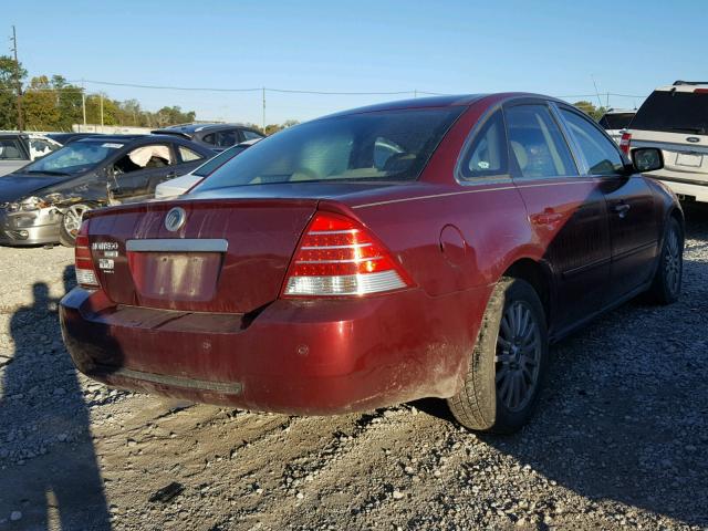 1MEFM42195G609337 - 2005 MERCURY MONTEGO PR 勃艮第红 照片 4