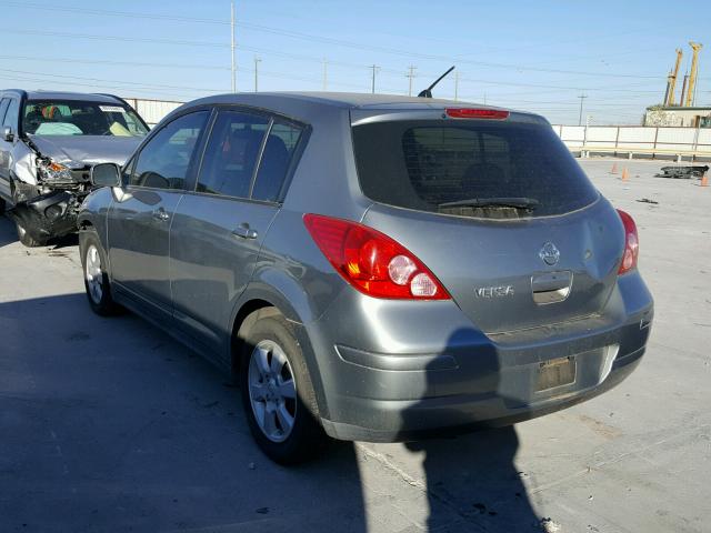 3N1BC13E87L350926 - 2007 NISSAN VERSA S GRAY photo 3