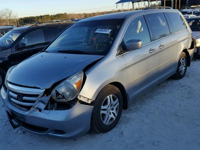 5FNRL38757B039051 - 2007 HONDA ODYSSEY EX BLUE photo 2