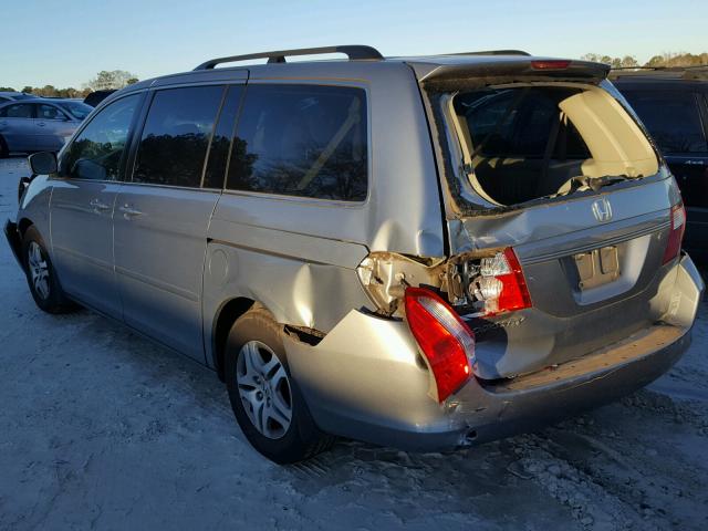 5FNRL38757B039051 - 2007 HONDA ODYSSEY EX BLUE photo 3