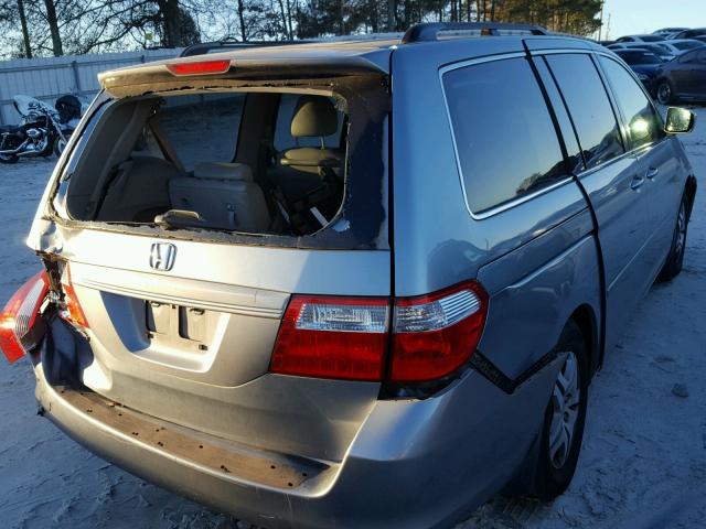 5FNRL38757B039051 - 2007 HONDA ODYSSEY EX BLUE photo 4