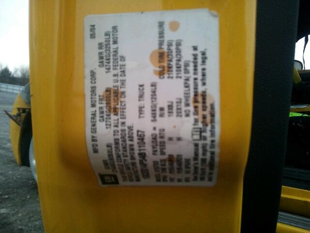 1GCES14P54B110467 - 2004 CHEVROLET SSR 黄色 照片 10