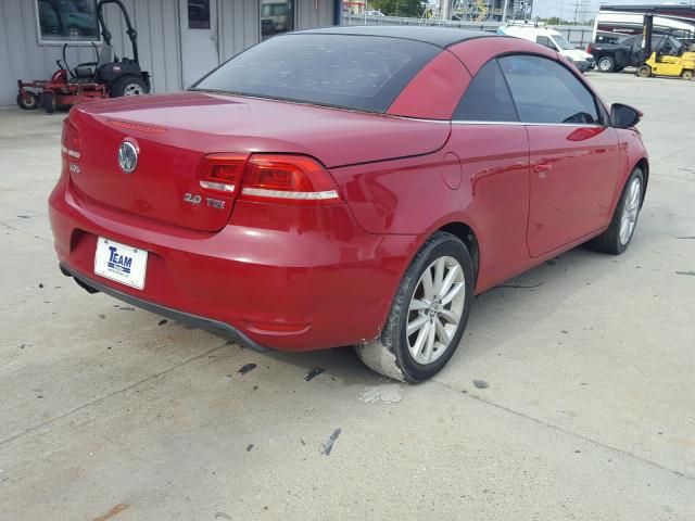 WVWBW7AH2CV012968 - 2012 VOLKSWAGEN EOS KOMFOR წითელი ფოტო 4