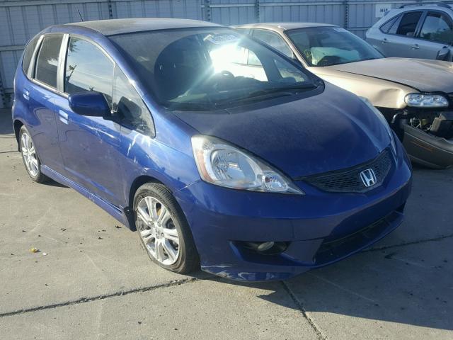 JHMGE8H45AS012607 - 2010 HONDA FIT SPORT BLUE photo 1