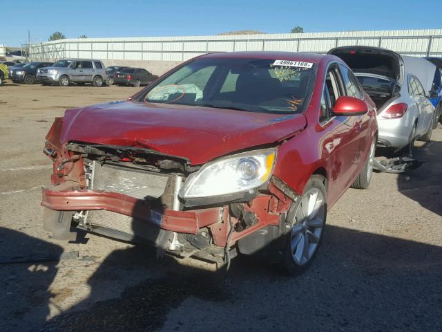 1G4PT5SV1D4186573 - 2013 BUICK VERANO PRE RED photo 2