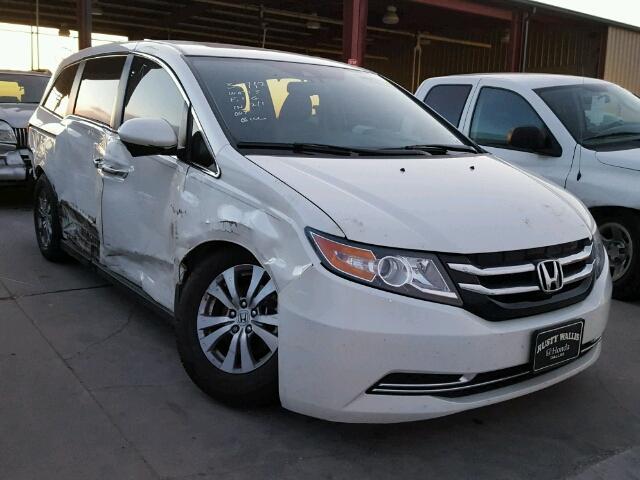 5FNRL5H68EB105690 - 2014 HONDA ODYSSEY EX WHITE photo 1