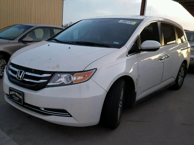 5FNRL5H68EB105690 - 2014 HONDA ODYSSEY EX WHITE photo 2