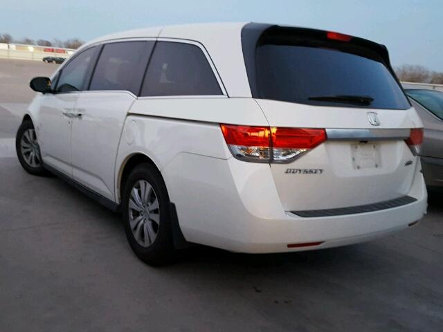 5FNRL5H68EB105690 - 2014 HONDA ODYSSEY EX WHITE photo 3