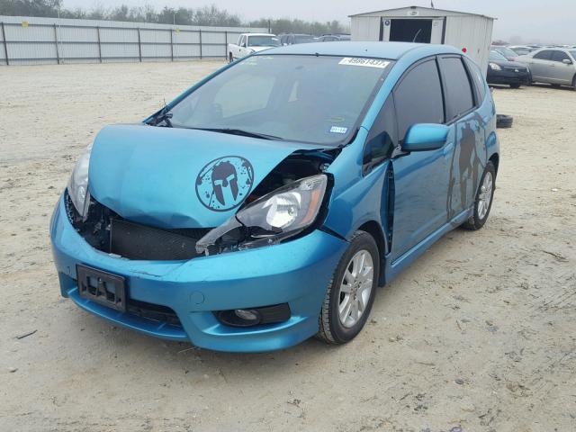 JHMGE8G56DC044670 - 2013 HONDA FIT SPORT BLUE photo 2