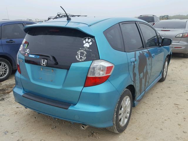 JHMGE8G56DC044670 - 2013 HONDA FIT SPORT BLUE photo 4